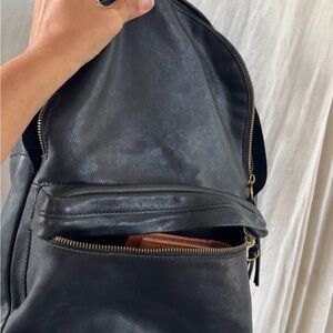 Black Genuine Leather Madewell Backpack